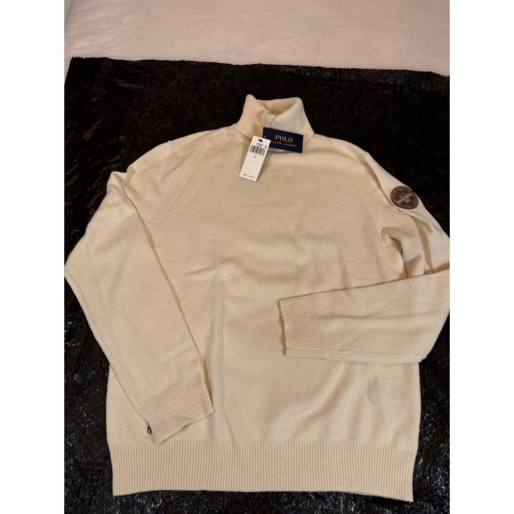 Polo Ralph Lauren Milan Cortina 2026 Olympic Turtleneck Sweater Cream L New